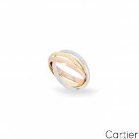 Cartier Tri-Colour Gold SM Trinity Ring Size 51 B4086100